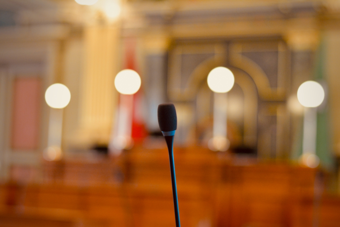 Mikrofon im Saal 